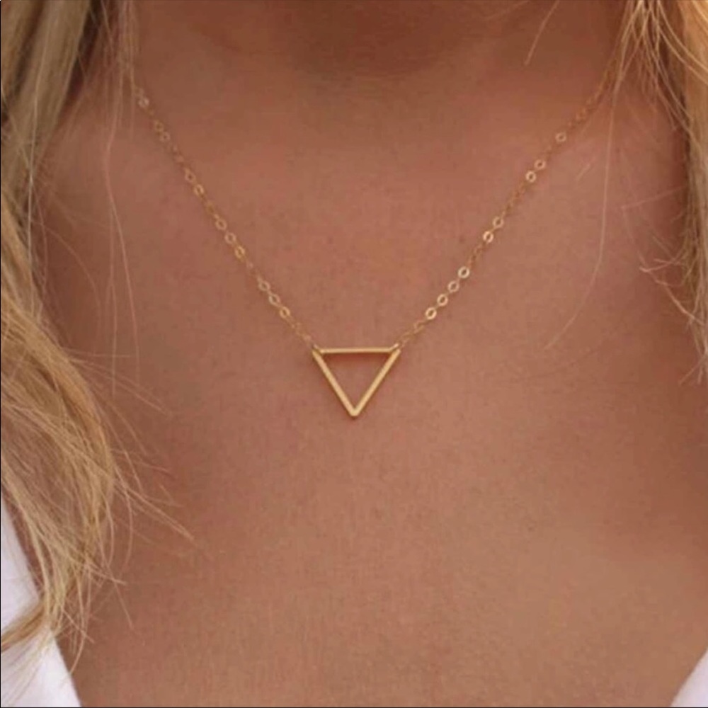 ✨Minimalist Gold Triangle Necklace